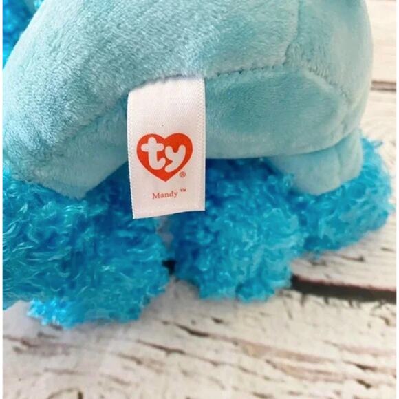 TY BEANIE BOOS Mandy Blue Poodle Plush - Picture 5 of 6